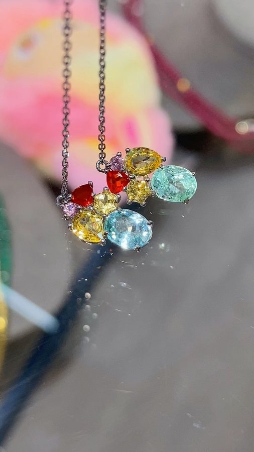 Rainbow Gem Necklace